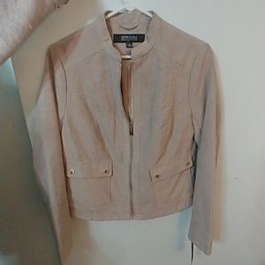 Soft faux suede biker jacket